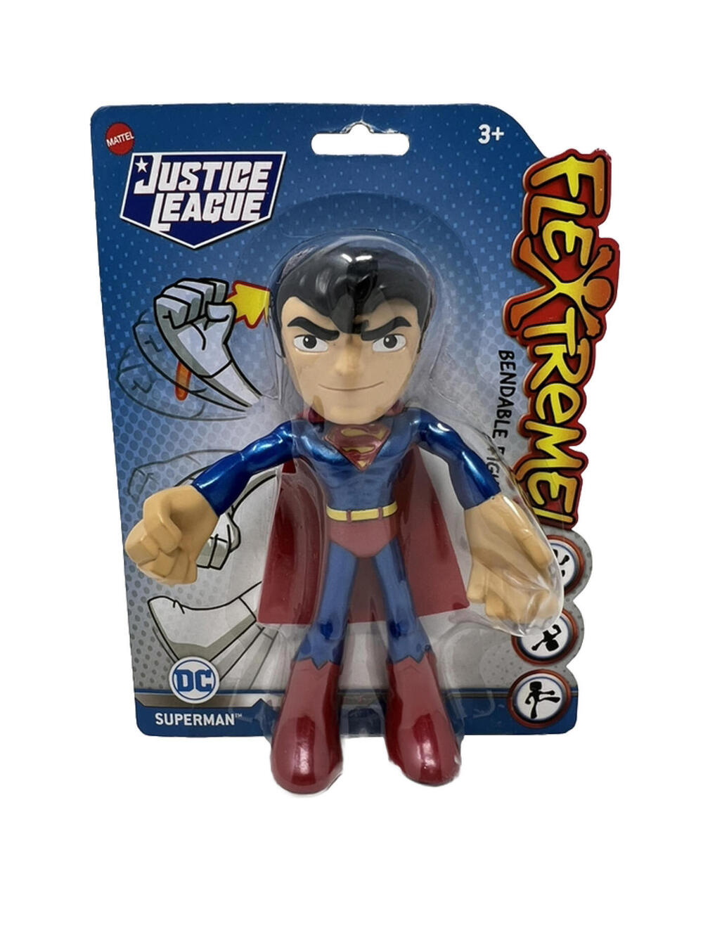 DC JUSTICE LEAGUE FLEXTREME BENDABLE/POSEABLE 7" SUPERMAN FIGURES